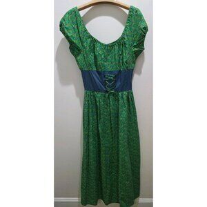Long German Dirndl Dress Oktoberfest  Size Medium M Waitress Handmade Vintage